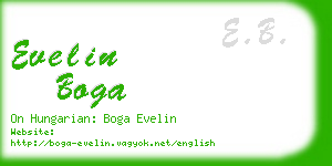 evelin boga business card